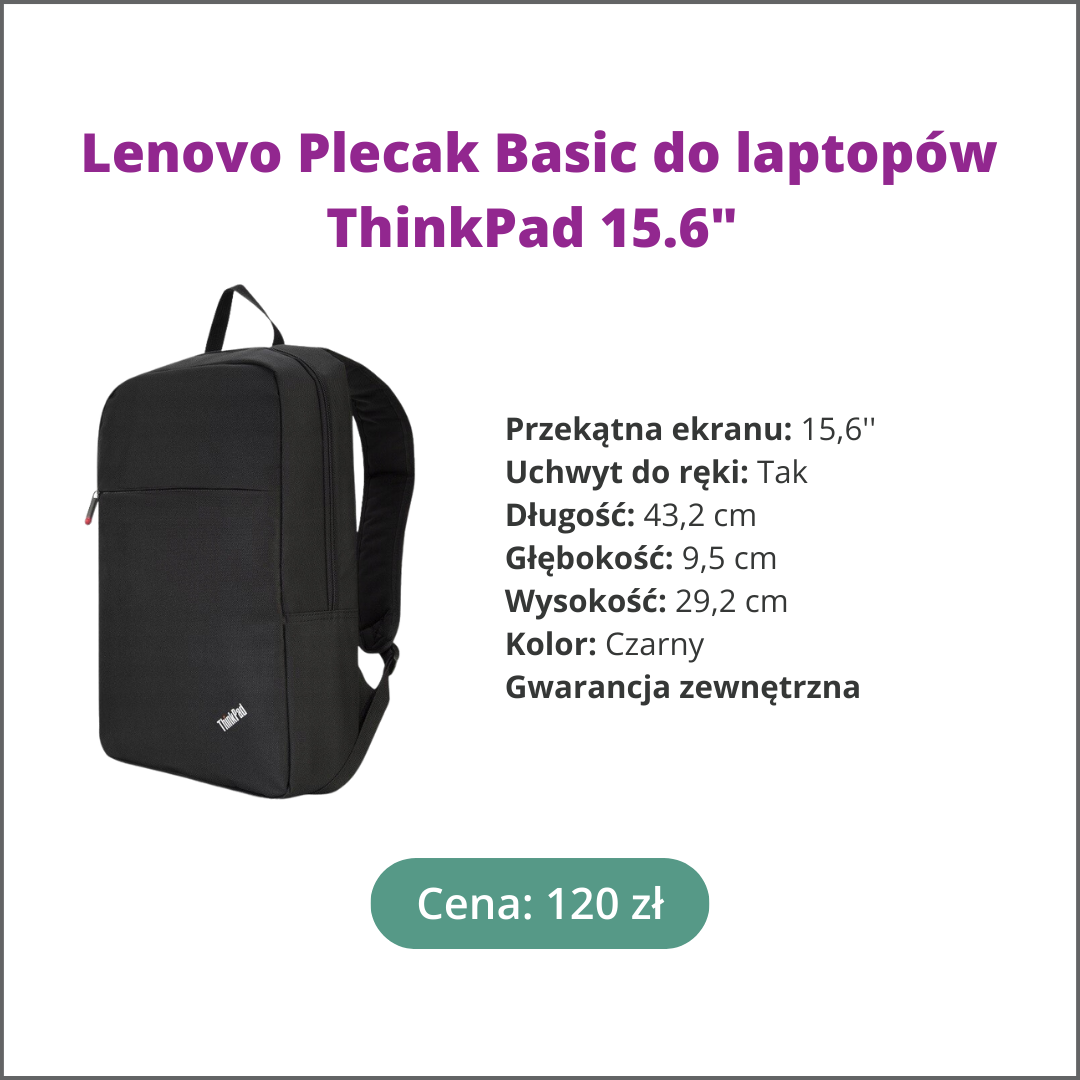 Plecak Lenovo Basic ThinkPad - laptop dla nauczyciela