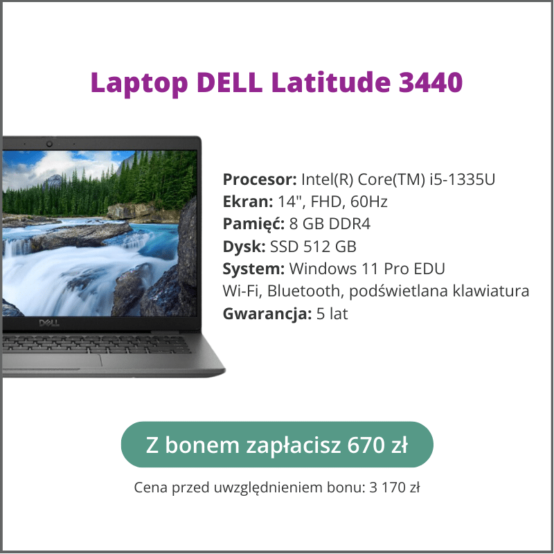 Laptop DELL Latitude 3440 dla nauczyciela