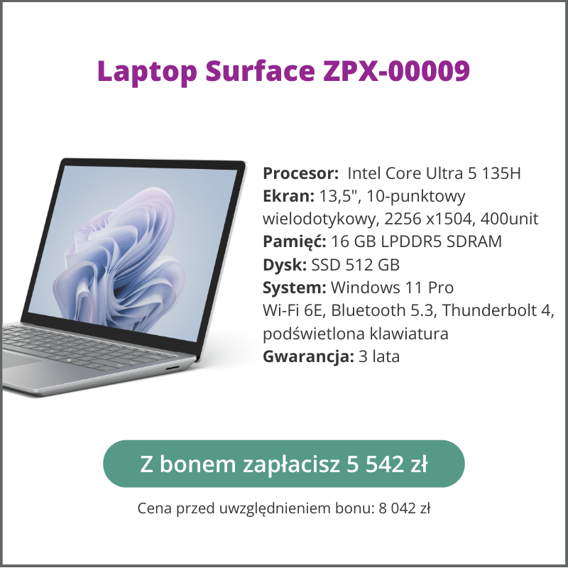 Laptop dla nauczyciela Surface ZPX-00009